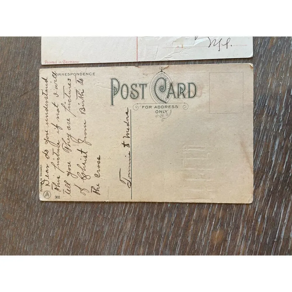 Vintage Christmas 1910's Postcard lot of 2